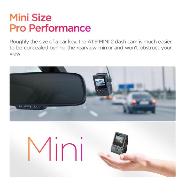 VIOFO A119 V3 2K Dash Cam Bundle With 256GB Card & Hardwire Kit - GPS Parking Mode