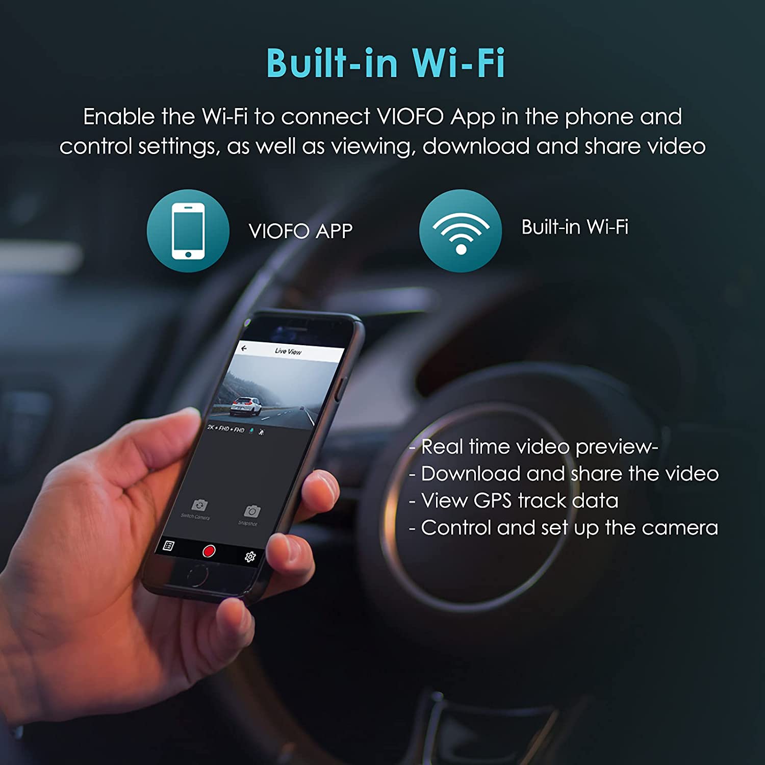 VIOFO T130 Uber 3 Channel Dash Cam - OCD Tronic